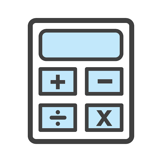 Calculator icon vector on trendy design