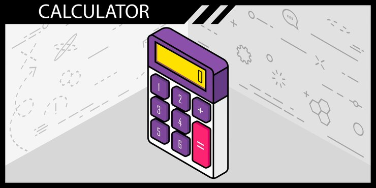 Vector calculator isometric design icon vector web illustration 3d colorful concept