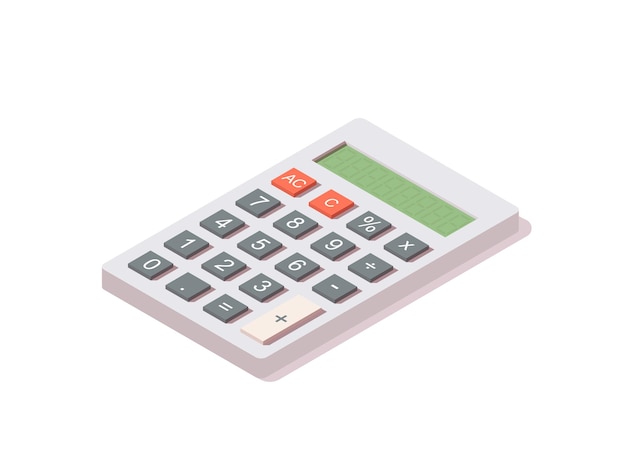 Calculator isometric icon