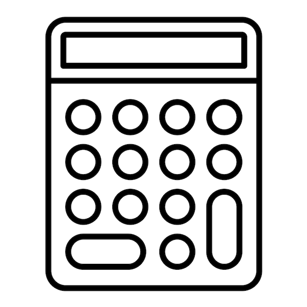 Calculator-lijnillustratie