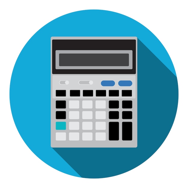 Vettore calcolatrice matematica accountant web icon