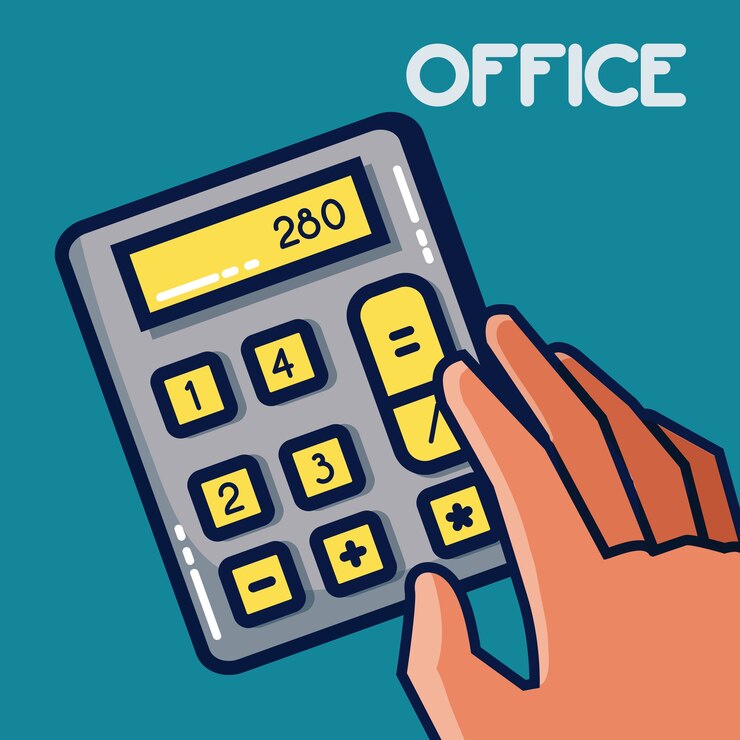 Vector calculator office element vector illustration graphic design