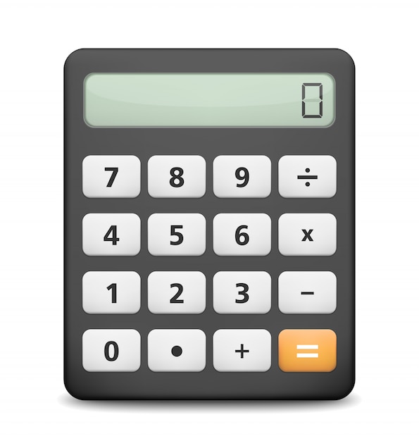 Calculator op witte achtergrond