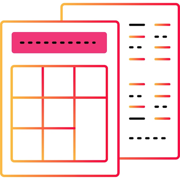 Calculator outline icon finance and budget vector