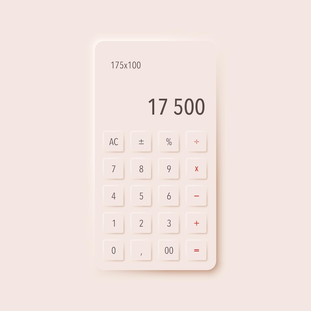 Vector calculator red interface