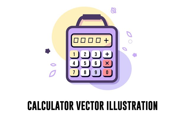 Calculator vector flat illustration Back to school Calculator vector modern calculator vector