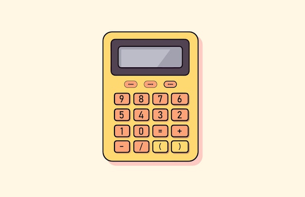 Calculator vector flat illustration Back to school Calculator vector modern calculator vector