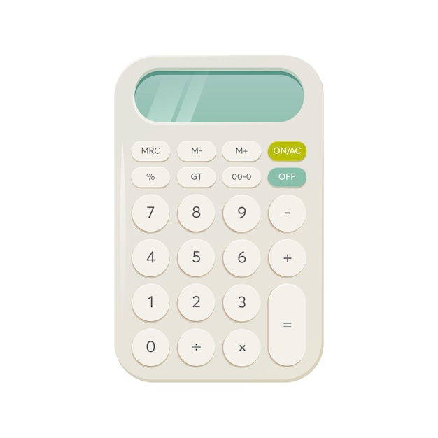 calculator, vector illustration. for mathematical calculations at school, university, office.