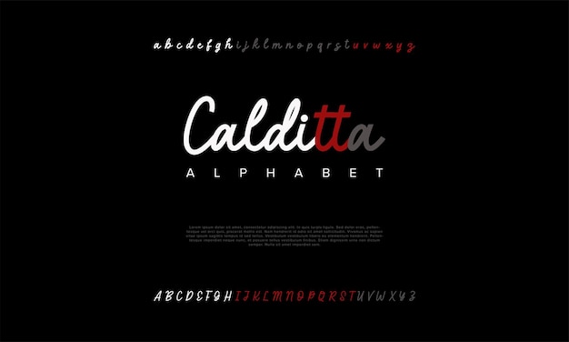 calditta Vector alphabet with two sets of letters