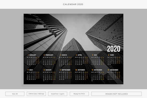 Vector calendar 2020