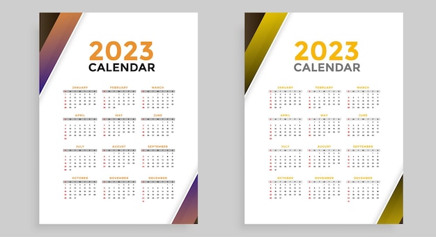 Calendar 2023 for illustrator