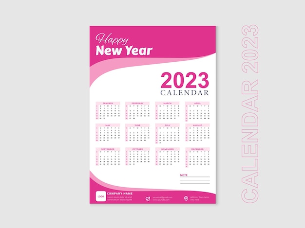 Calendar 2023 year ,The week starts on Sunday, Annual calendar 2023 template, Calendar design.