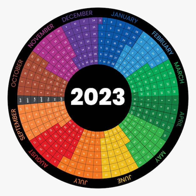 Vettore calendario 2023