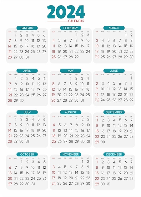 Calendar 2024 all months