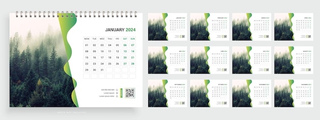 Calendario 2024 design del modello da scrivania