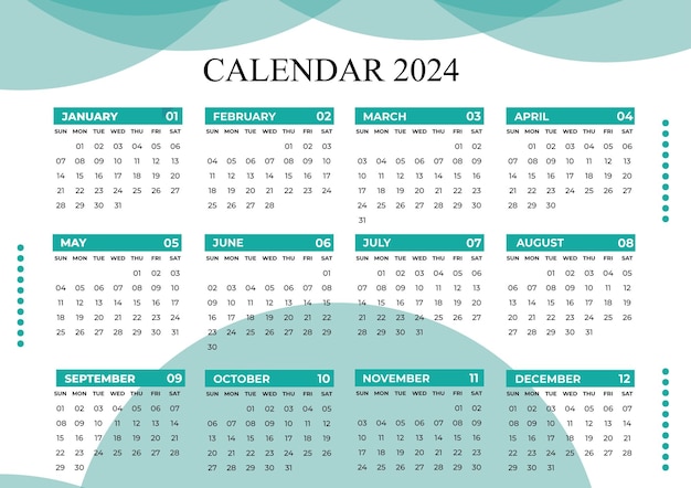 Calendar 2024 template