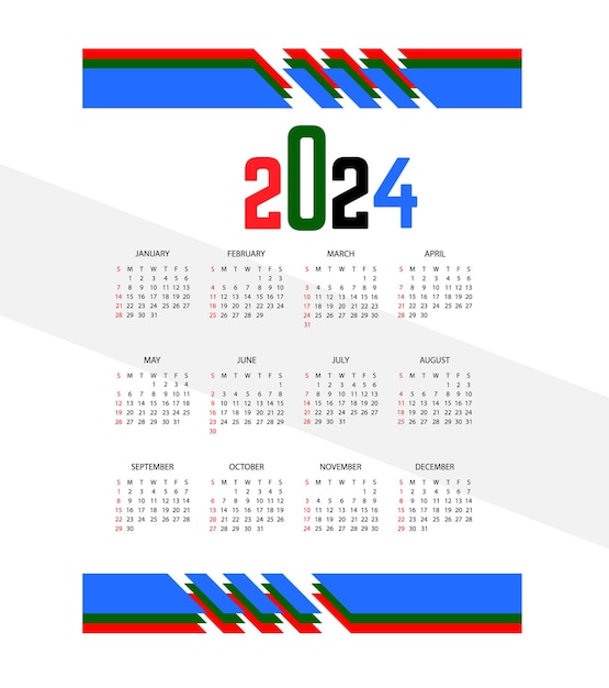 Vector calendar 2024