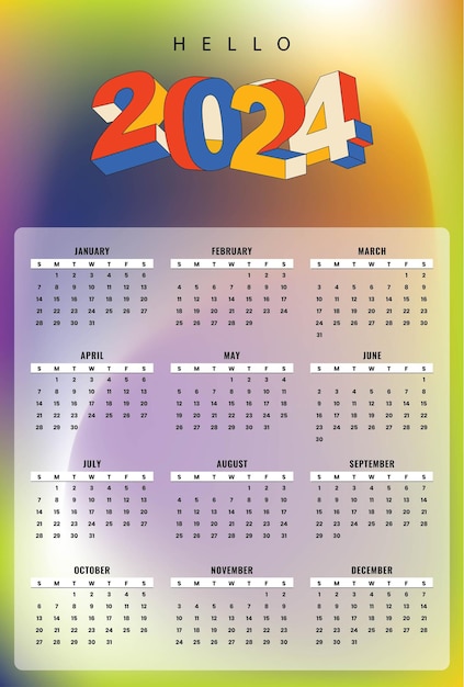 Vector calendar 2024