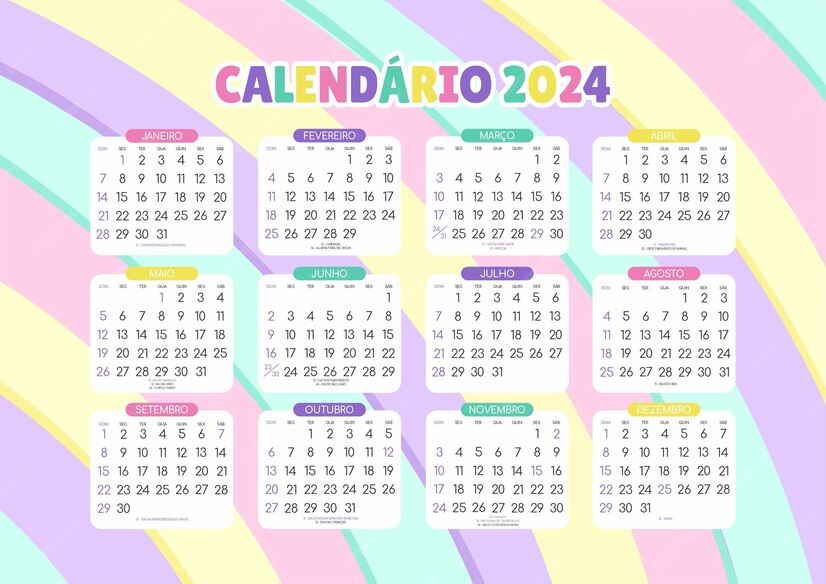 Premium Vector Calendar brazil 2024 national holidays calendar