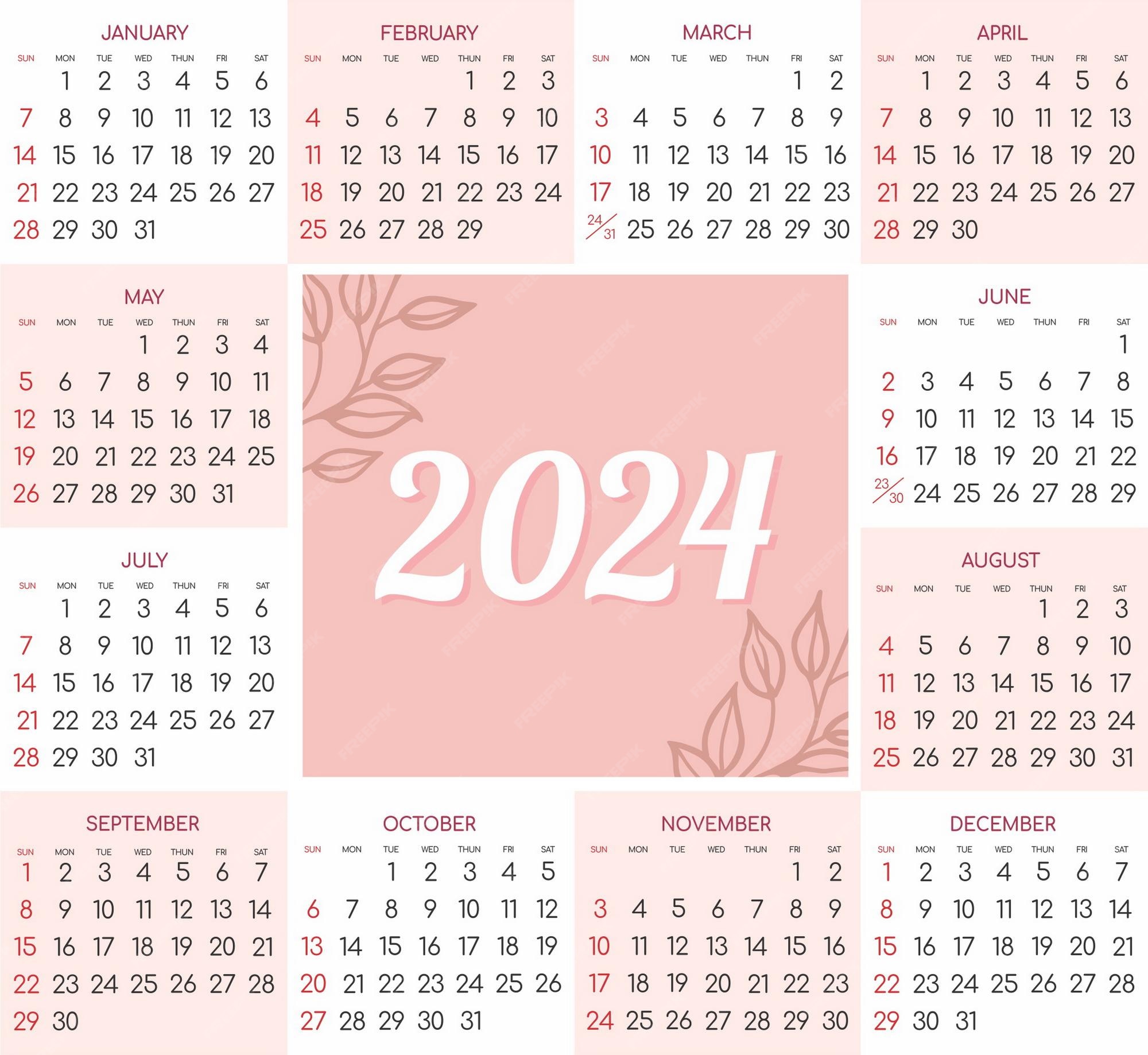 Premium Vector Calendar Brazil 2024 National Holidays Calendar