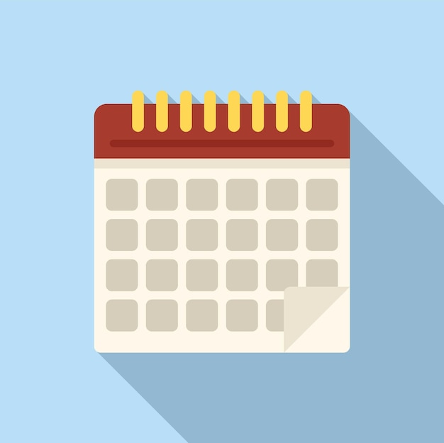 calendar data icon flat vector time work control task