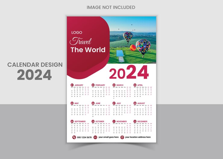 Premium Vector Calendar design 2024 2024 calendar template minimal