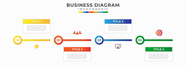 calendar diagram Timeline modern quarter and symbol icon infographics vector presentation