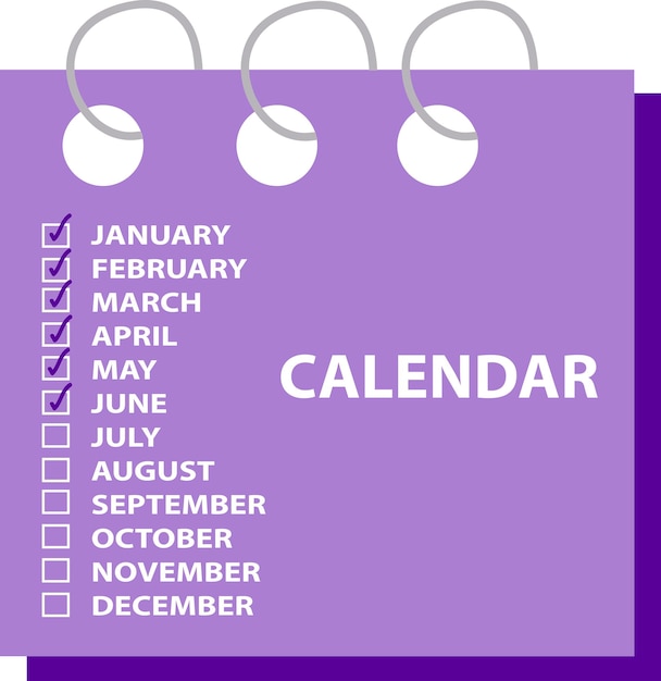 Vector calendar-diary