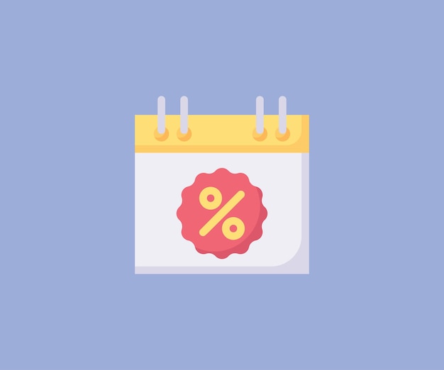 Calendar discount day vector icon design