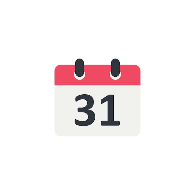 ベクトル カレンダー フラット イラスト日付概念アイコン ベクトルの営業日記号