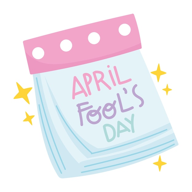 Vector calendar fools day icon isolated design