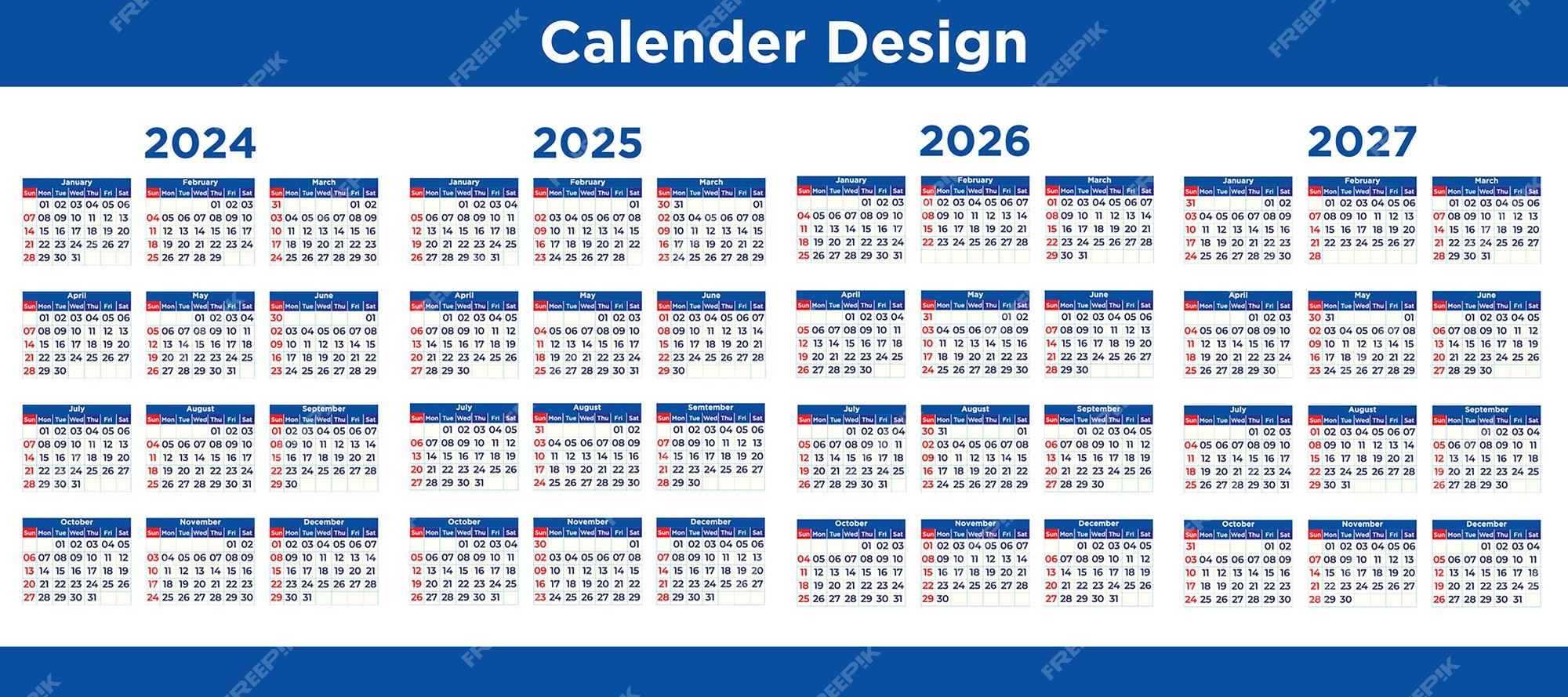 Календарь на 2024 год 2025 год 2026 год 2027 год или дизайн нового