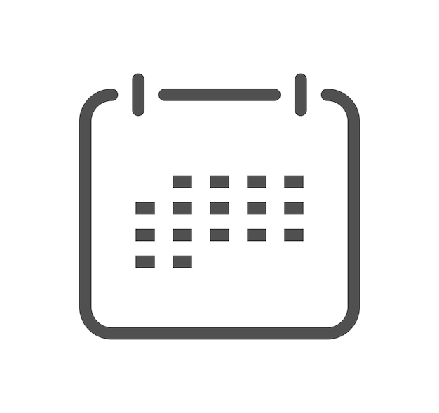 Calendar gerelateerde icoon outline en lineaire vector