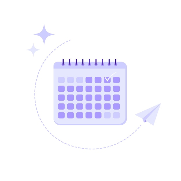 Calendar icon flat vector illustration