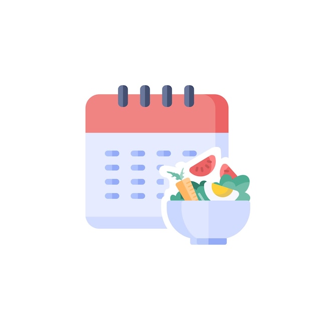 calendar icon and illustration flat design