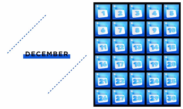 Calendar Icon vector illustration set on blue background Flat design