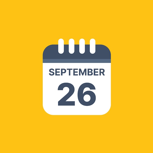 Vector calendar icon vector september