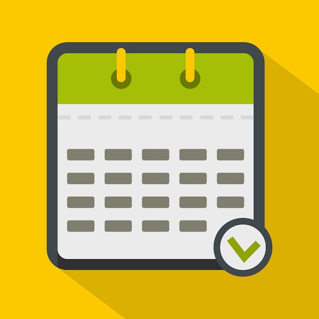 Calendar modern icon flat illustration of calendar modern vector icon for web