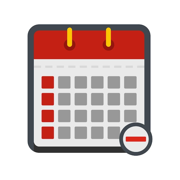 Calendar page icon Flat illustration of calendar page vector icon isolated on white background