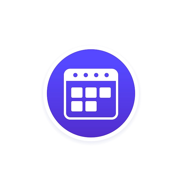 Calendar or schedule icon for web