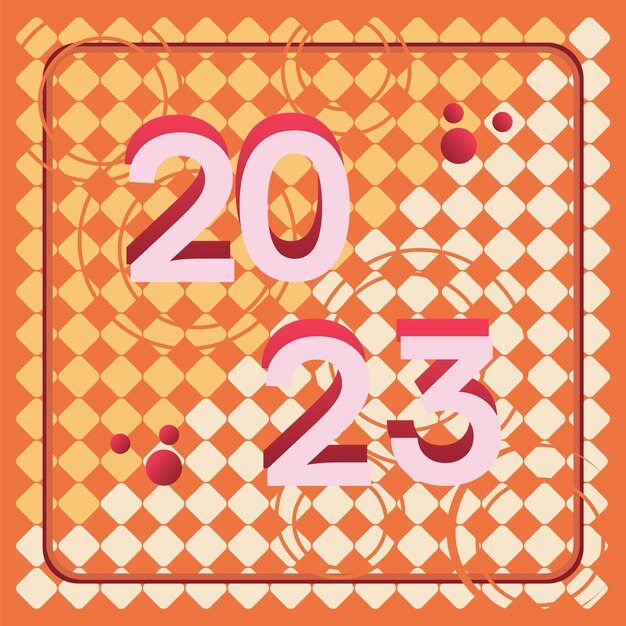 Calendar template cover new year 2023. Concept design for banner, post, poster, print.