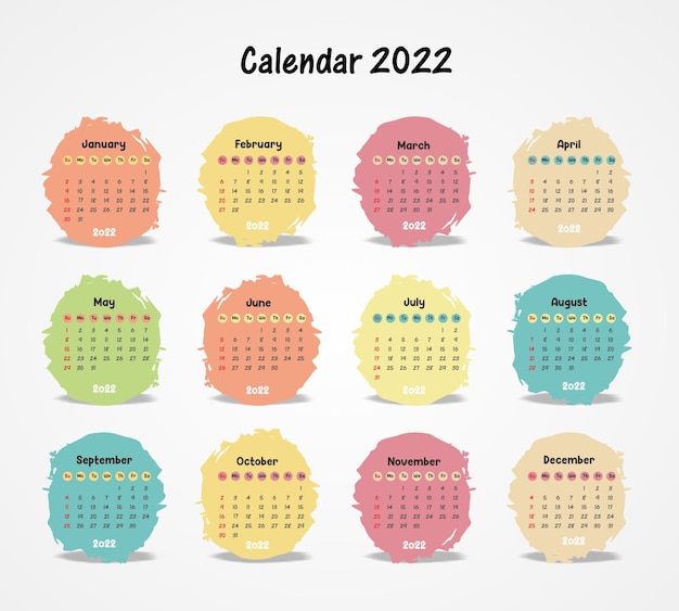 Modello di calendario divertente e pulito