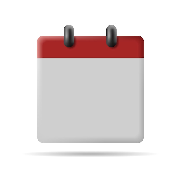 Calendar time and date schedule symbol 3d icon rendering color isolated