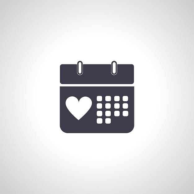 Vector calendar valentine day icon calendar icon