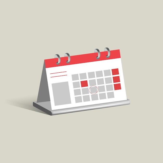 Calendar vector 3d icon calendar 3d illustration