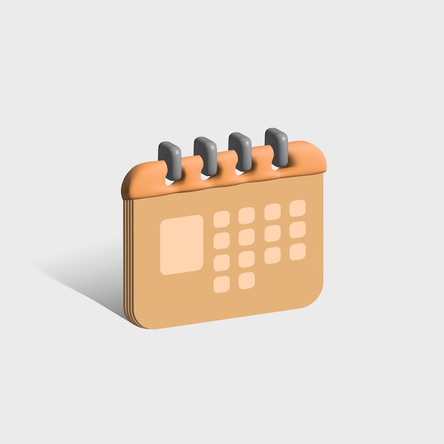 Calendar vector 3d icon calendar 3d illustration