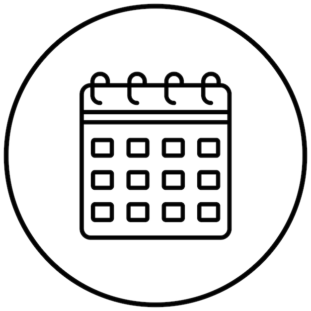 Calendar vector icon Can be used for Business and HR iconset