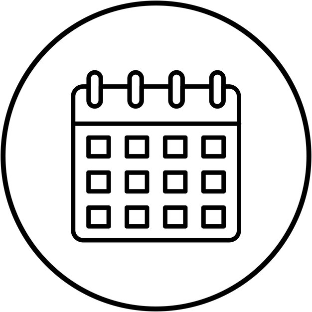 Calendar vector icon Can be used for Workout App iconset