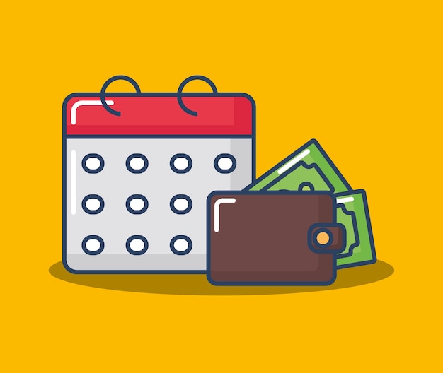 Calendar and wallet icon