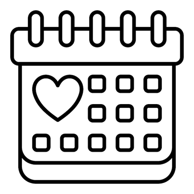 a calendar with a heart on it that says love